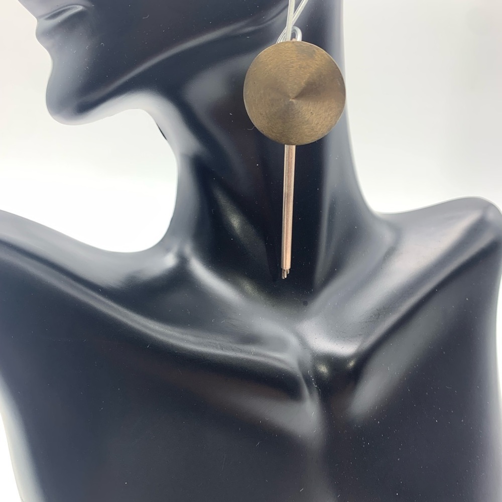 Vtg.Comically Shaped Traditional/Costume Brass Pendulum Sty. Earrings Signed CAW